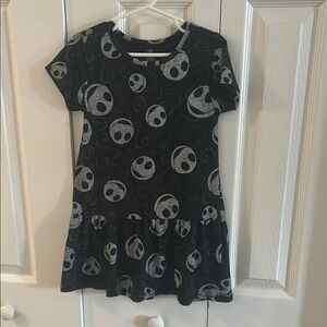 Disney Black and White Casual Short Sleeve Dress